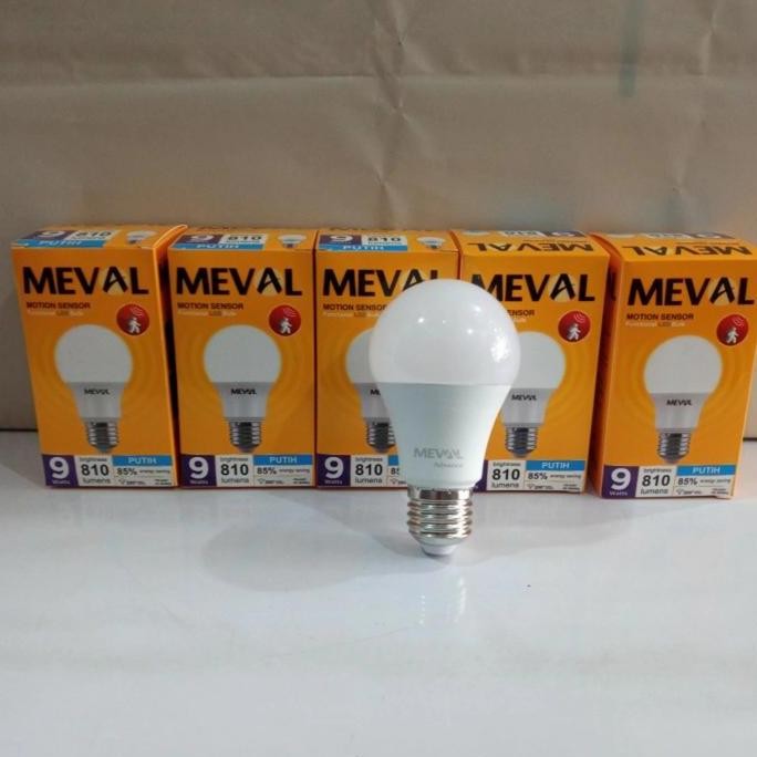 Motion Sensor Meval 9 Watt/Lampu Led Sensor Gerak Meval 9 Watt