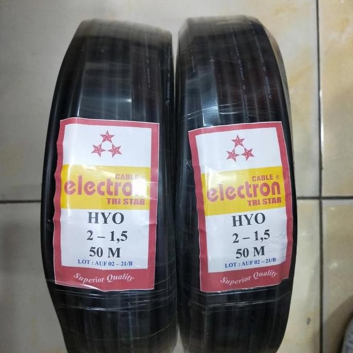 Kabel Serabut Hyo 2X1.5 Electron/Kabel Isi 2 Serabut 2X1.5 Electron