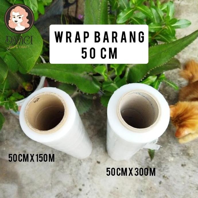 Tersedia Plastik Wrapping Barang 50cm | Plastik Wrapping Koper Kayu Besi Stretch Film