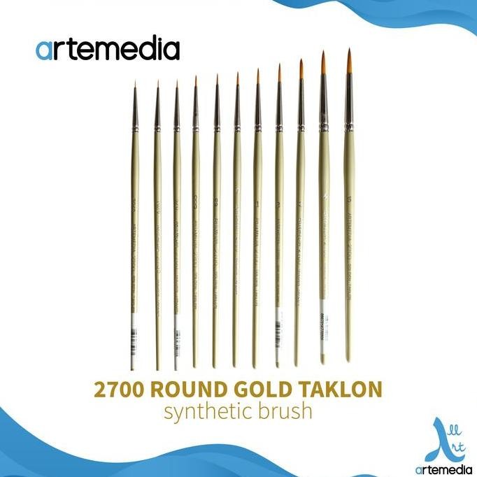 

Promo Arte 2700 Sh Brush Round - Kuas Lukis Gold Series Gagang Pendek