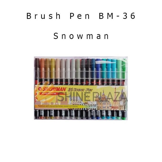 

Promo Snowman Brush Pen Set 36 Warna Bm-36