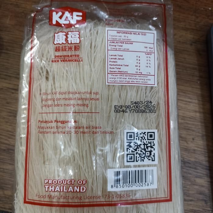 

Bihun Beras Thailand Kaf 200Gr / 10 X 50Gr