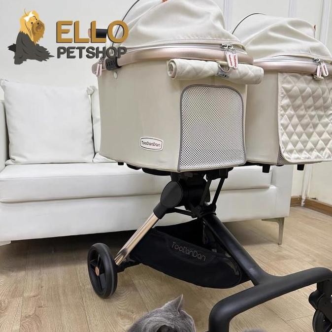 Sale Toodandan Twin / Pet Stroller Double Cabin / Dog Stroller / Cat Stroller / Stroller Kembar Anji