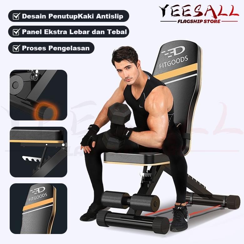 Bench press home gym/Adjustable Bench Press Bangku Sit Up Multifungsi Olahraga Fitness Bench Kursi G