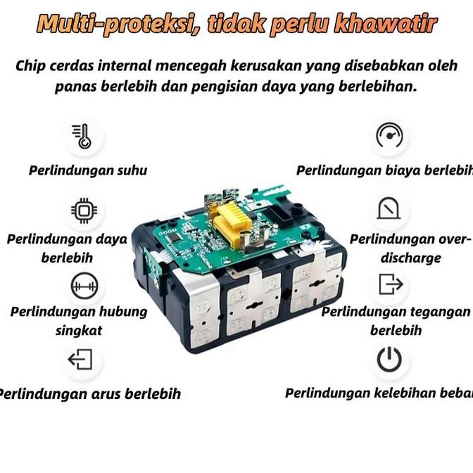 FUYAON Baterai Makita Tool Baterai lithium 36V/48V Baterai LXT Kompatibel dengan Impact Wrench murah