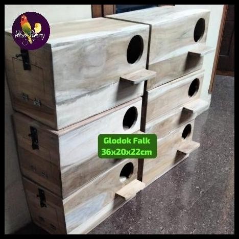 GLODOK KAYU JATI FALK COCKATIELS  PINEAPPLE CONURE PARROT FINISHING HALUS SS