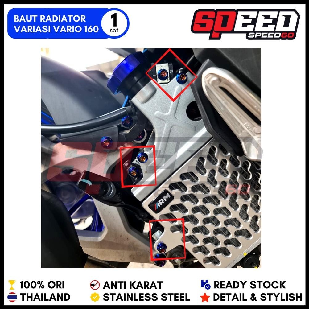 Probolt Baut Cover Radiator Honda PCX 160 Vario 160 Stailness King Nut Thailand