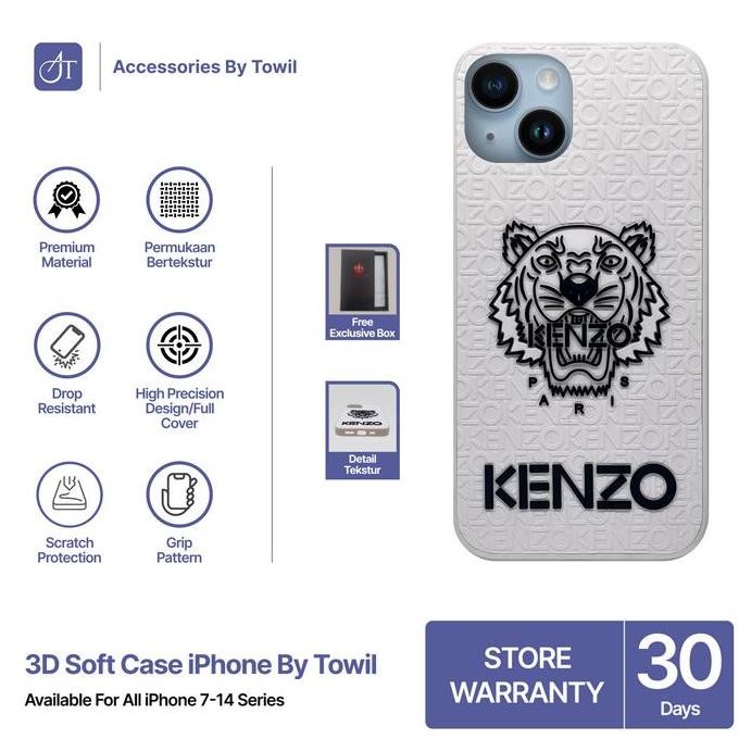 Slim Tpu Case iPhone 14 Pro max Xr Casing Kenzo 11 12 13 Pro Max Mini