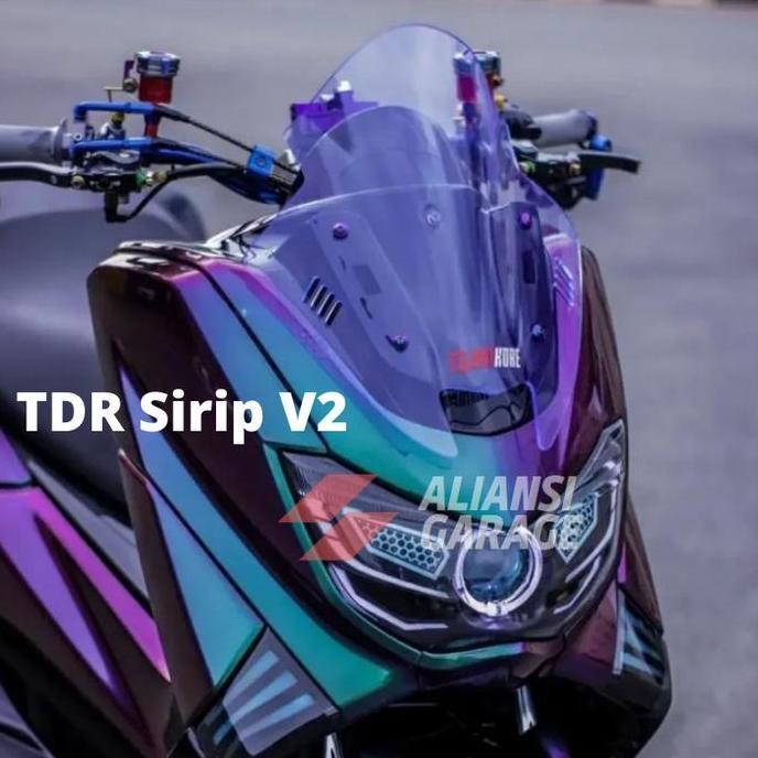 Windshield Nmax TDR Sirip V1 V2 New dan OLD Visor Nmax TDR Sirip V1 V2 New & Old Ice Blue D baut mot