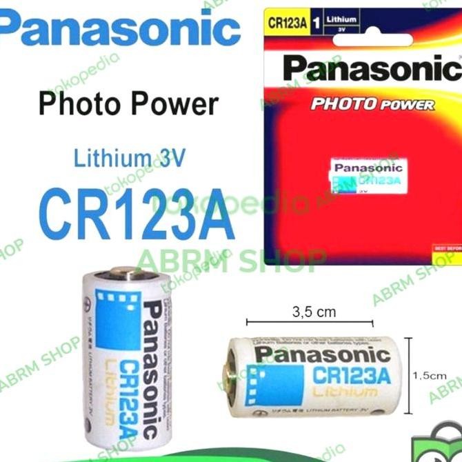 PANASONIC CR123 CR123A 3V LITHIUM BATERAI BATRE 3V CR123A PANASONIC 3V murah