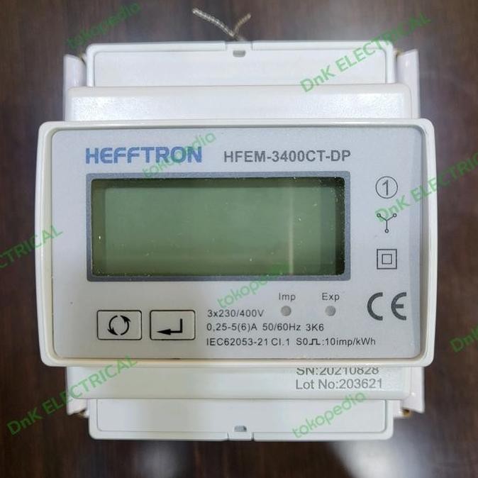 Kwh Meter 3 Phase/3Phase Digital Via Ct Hefftron Hfem-3400Ct-Dp