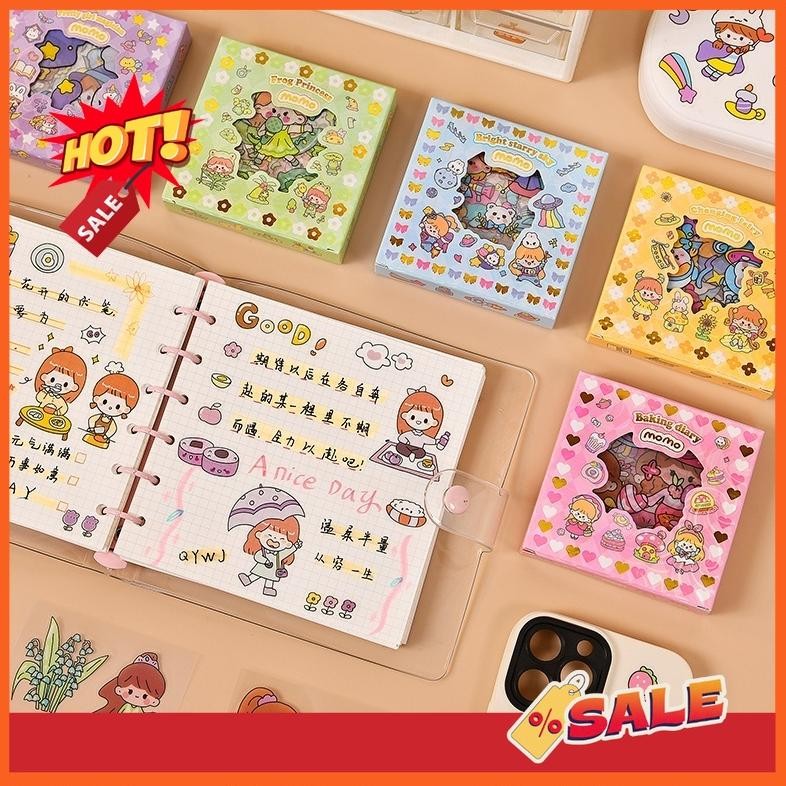 

Trend - MOMO Stiker Korea Lucu isi 100 Lembar Sticker Deco Aesthetic / Bujo /Scrapbook Momo Girl Sticker Tumbler / Binder / Case Hp / Diary / Diy ..