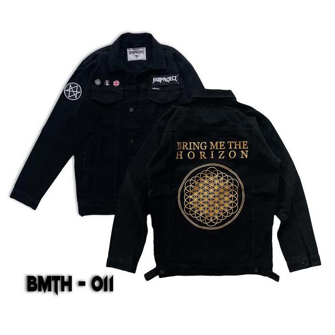 jaket denim sablon jaket jeans PRIA patch bordir bring me the horizon BMTH 011