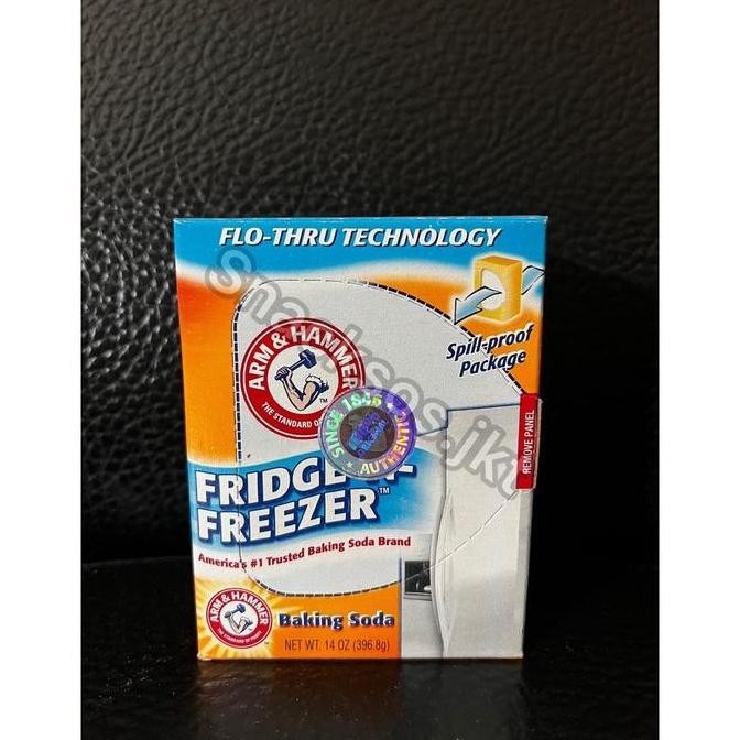 

Baking Soda FRIDGE AND FREEZER Asli USA Merk Arm & Hammer 396.8gr