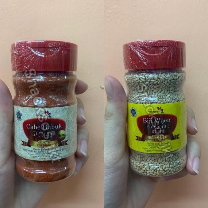 

Javafood Biji Wijen Panggang Roasted Sesame Seeds / Chili Powder Cabe bubuk Korea