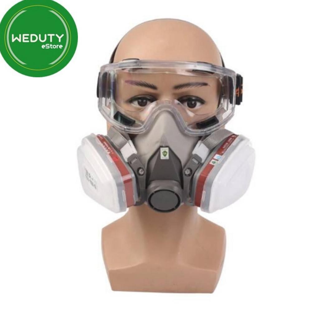 SAFETY MASK CHEMICAL HALF FACE / MASKER RESPIRATOR KESELAMATAN KERJA/ K3 GAS ANTI DEBU/POLUSI M6200