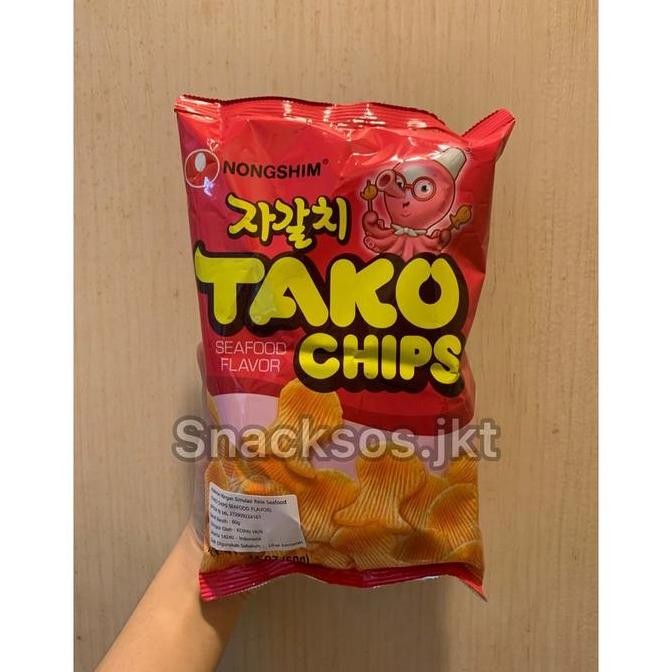 

NONGSHIM TAKO CHIPS SEAFOOD FLAVOR- MAKANAN RINGAN KOREA