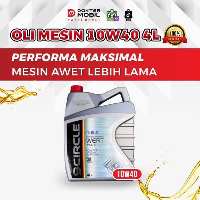 Oli Mesin Mobil Terbaik 9 Circle Synthetic Engine Oil Wert Plus 4L 5W30 5W40 10W40