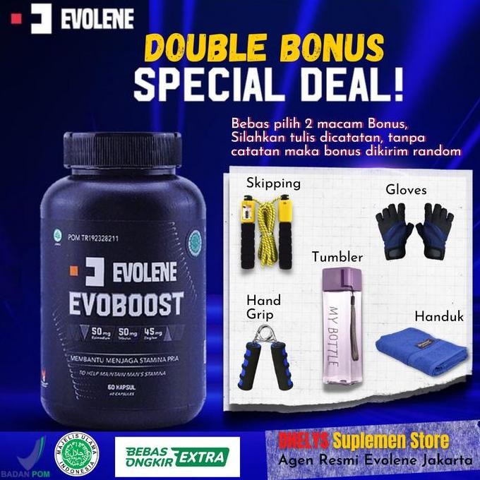 [mochstore] Evolene Evoboost Suplemen Fitness Testoterone Booster BPOM Halal