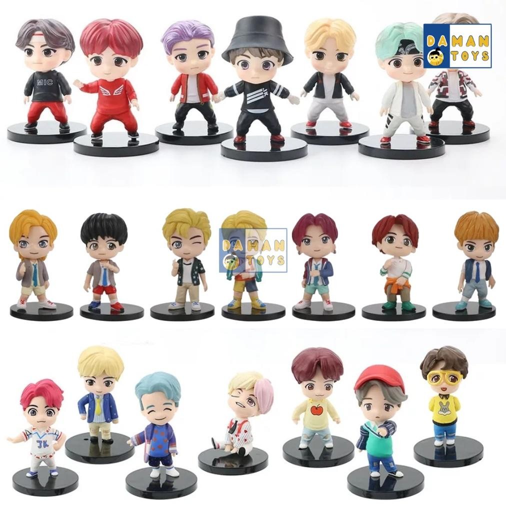 BTS TINY TAN / FIGURE BTS MINI FIGURE /BTS KPOP PAJANGAN MINIATUR HIASAN TOPPER