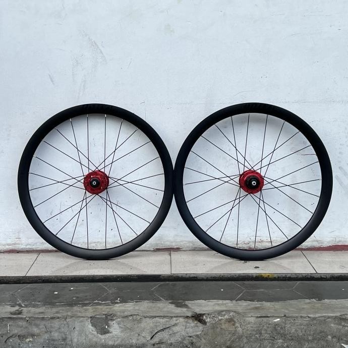 Part Sepeda Wheelset 22 Inch 451 Disc Brake 20 Plus Discbrake Hitam Prime Bearing