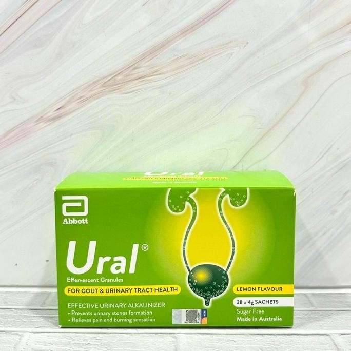 TERMURAH - Ural Effervescent Granules - 28 sachet/Lemon