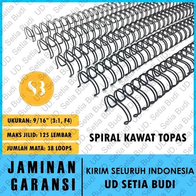 

Promo Spiral Kawat Jilid / Binding Topas 9/16" ( 3:1 | F4 ) ( 100 Batang ) COD