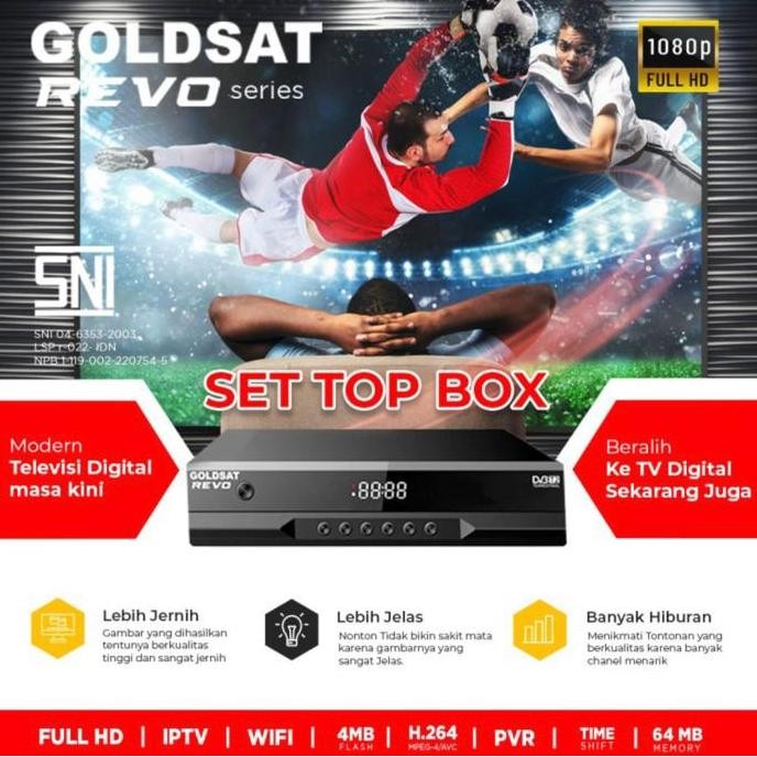 TERMURAH - Decoder TV Box Digital GOLDSAT REVO DVB-T2