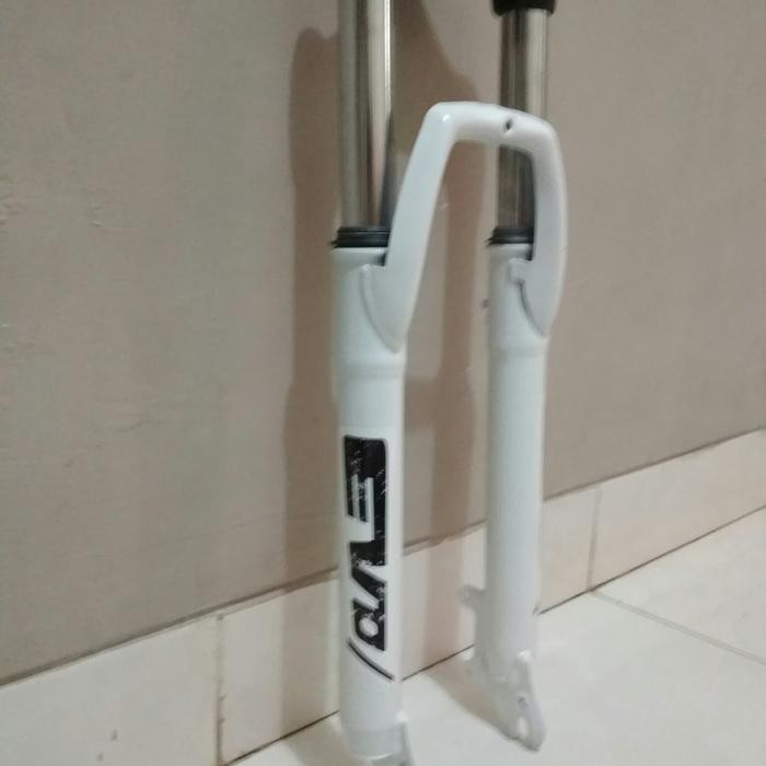 Garpu Fork Sepeda 26 Evo Oversize Lock Disc Brake Putih Original Dan Terpercaya