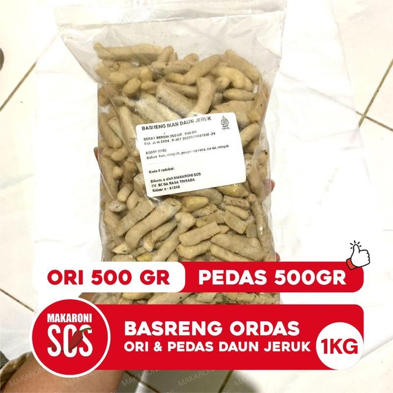 

Basreng (Ordas) Komplit Ori Pedas 1Kg Basreng Pedas Daun Jeruk + Basreng Ori Daun Jeruk Berkualitas