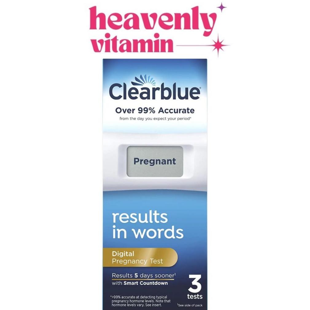 ClearBlue Digital Pregnancy Test results in words - tes pack kehamilan - 3 pcs box segel DiM