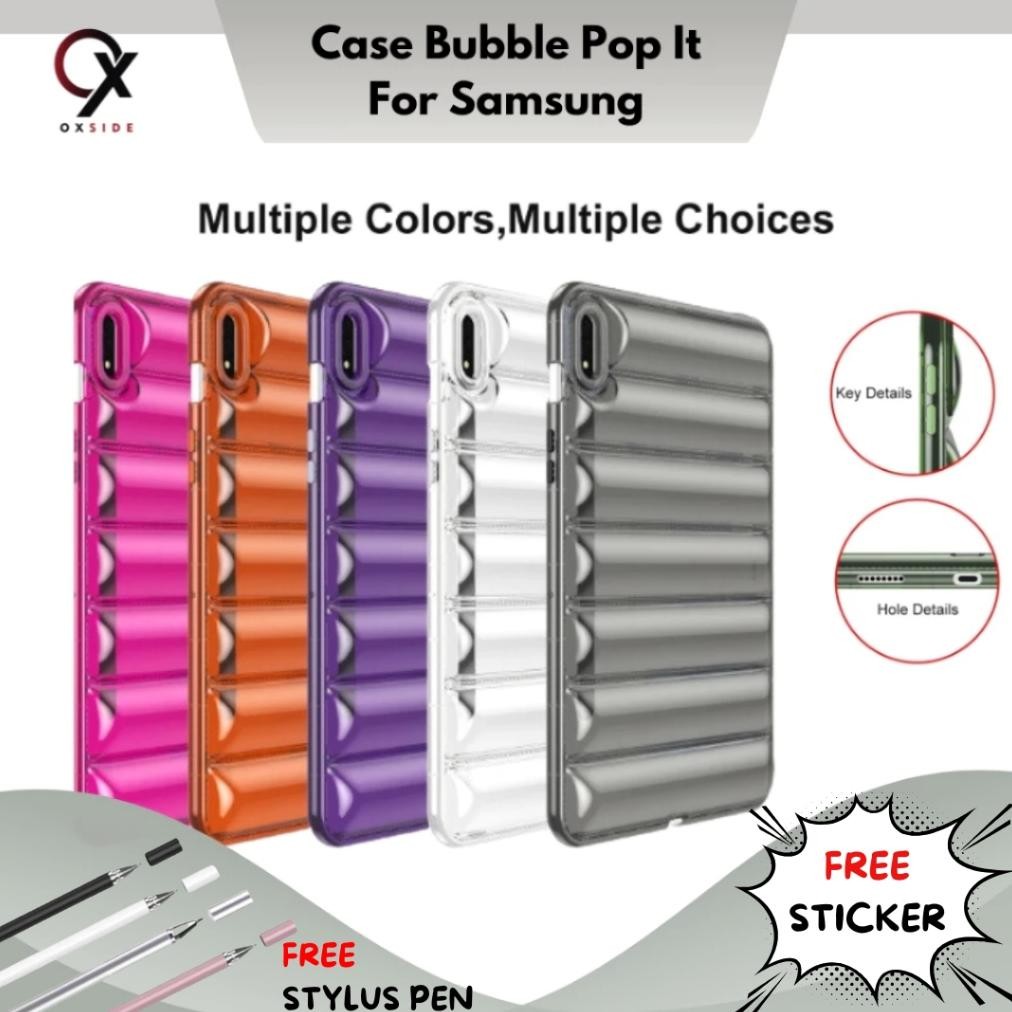 (NEW MODEL) (FREE PEN) Case Bubble Pop It For Samsung Tab A9 / A9+ / S6 Lite /A7 LITE / A8 / S9 FE/ 