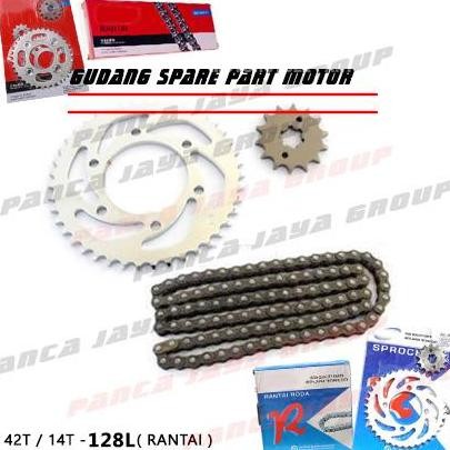 '' GEAR GIR SET DEPAN BELAKANG RANTAI MINERVA XROAD150 XROAD 150S 150-S ''
