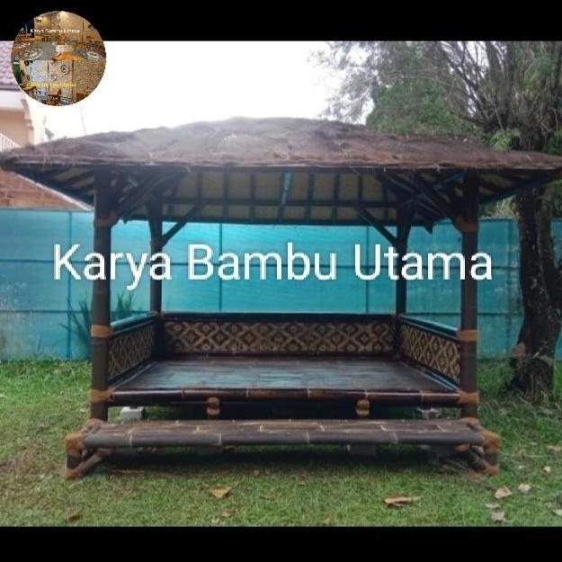 

Saung gazebo bambu ukuran 2 meter x 3 meter PM