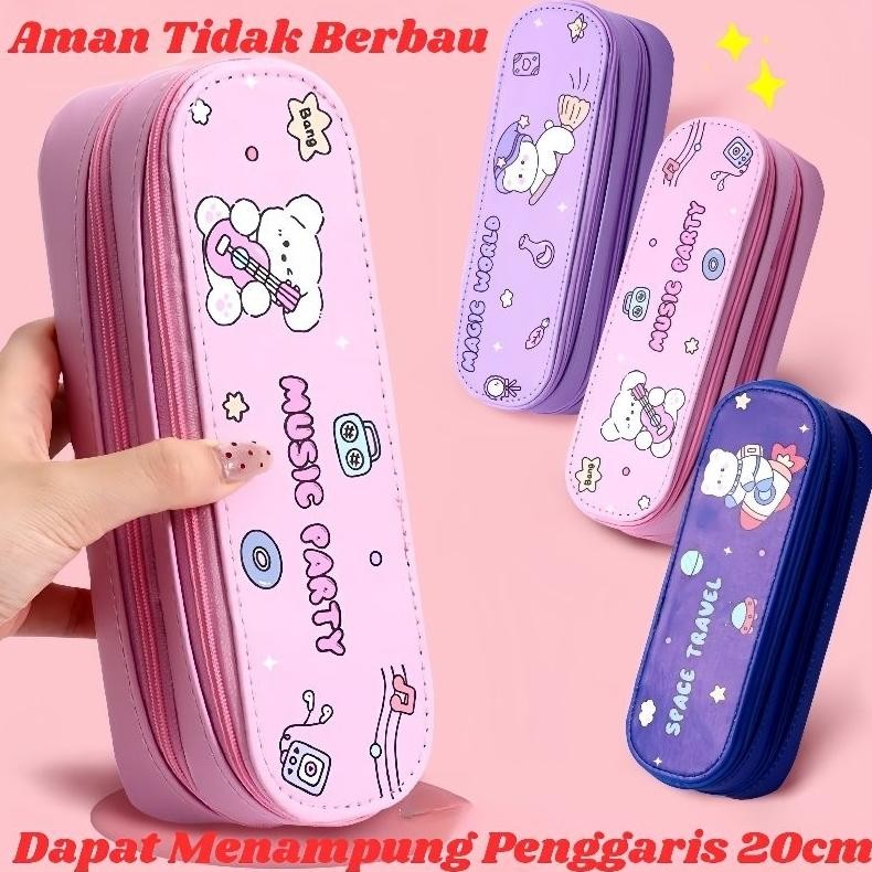 

Tt60 Tempat Pensil 2 Layer Motif Lucu / Kotak Pensil Alat Tulis Style Korea / Pouch Pancil Case Waterproof Tt60