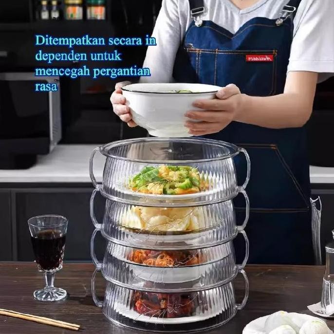 Stok Sj Tutup Saji Makanan Multifungsi Wadah Penyimpanan Buah Lauk Pauk Multifungsi Minimalis