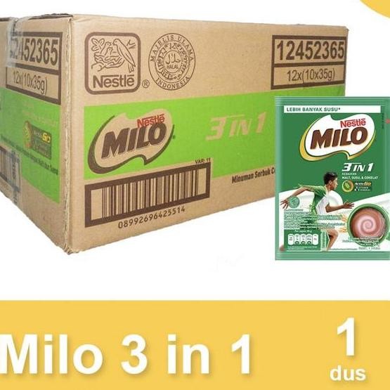 

Milo 3 In 1 Isi 120 Sachet X 35G / Milo 3 In 1 Dus / Susu Milo Karton