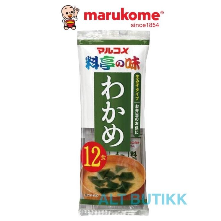 

READY STOCK MARUKOME INSTANT MISO SOUP WAKAME 216 gram | 12 porsi | Sup Miso Seaweed