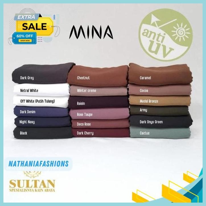 KAIN SULTAN BAHAN ABAYA GAMIS MINA ANTI UV BY NATHANIA FASHIONS TERMURAH 