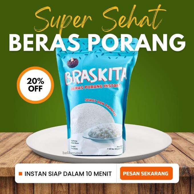 

Beras Porang Braskita 400G | Nasi Porang