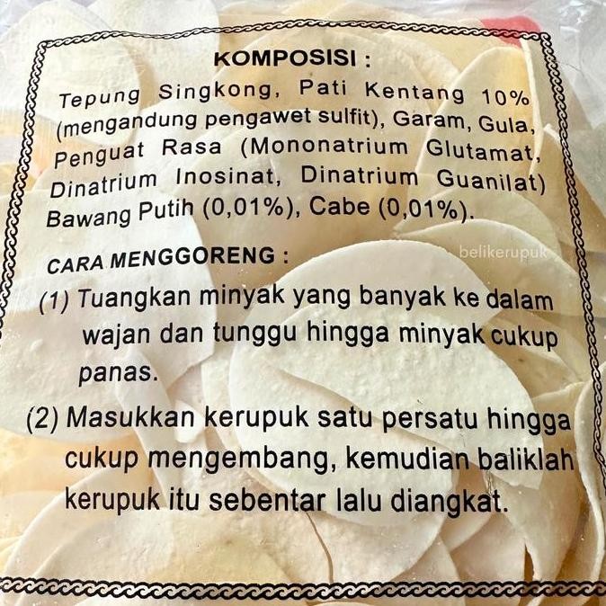 

Jaya Baru Kerupuk Mentah Kentang 250G Cemilan Bawang