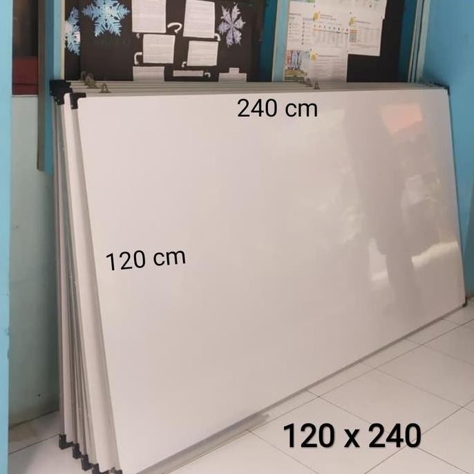 

TERBARU - Whiteboard kantor 120 x 240 cm papan tulis kantor 240 x 120 cm