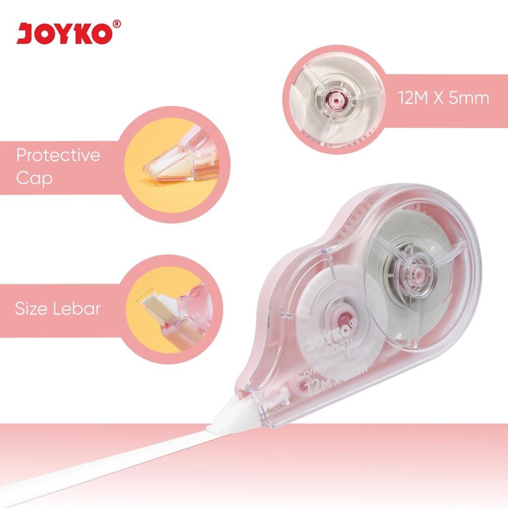 

[Promo..!!! Joyko Correction Tape 12M Tipex Kertas Joyko Ct-522 Pastel 1 Box Lusin Ct-522Ptl [12Pcs] G-24