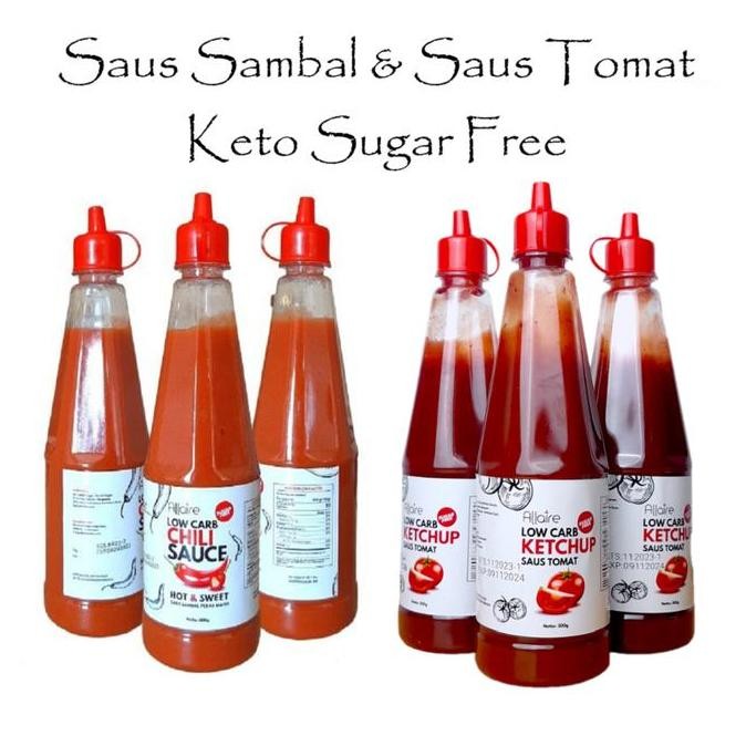 

SAUS SAMBAL & SAUS TOMAT KETO SUGAR CHILI TOMATO SAUCE