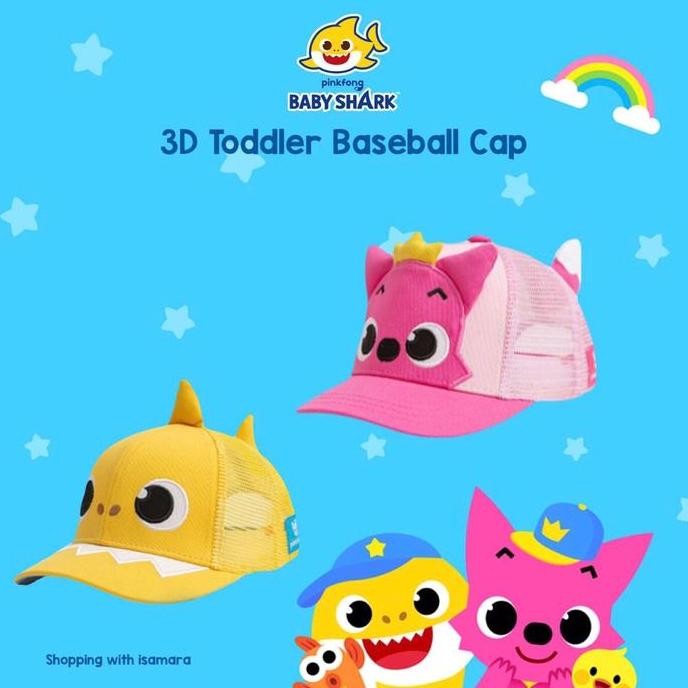 Pinkfong Baby Shark 3D Toddler Baseball Cap / Topi Anak