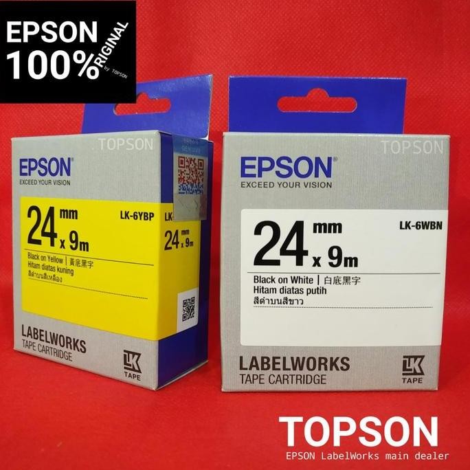 

Epson Labelworks 24 Mm | 9 Meter | Label Tape Cartridge New Stok