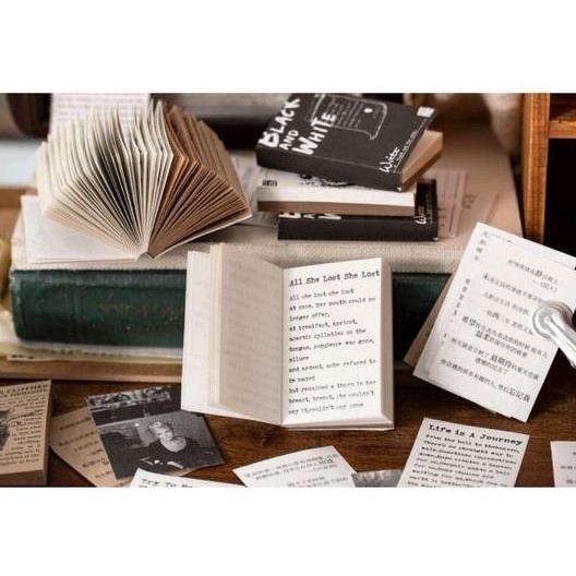 

new !!! Scrapbook Paper Pack 7X11cm - Black and White Series (100pcs)