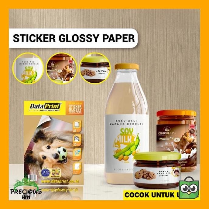 

new !!! Kertas Data Print Stiker A4 135 gram Glossy Sticker Paper