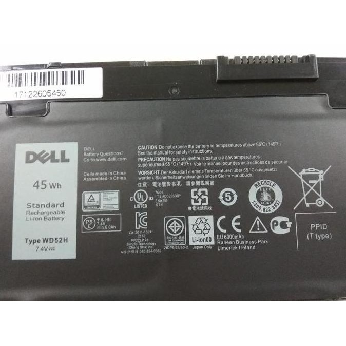 Baterai Laptop Original Dell Latitude E7240 E7250 Ultrabook WD52H