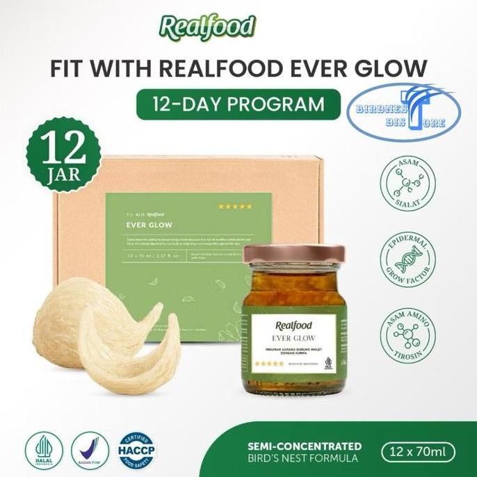 

Realfood Ever Glow Extra Kurma Isi 12 Jar Minuman Sarang Walet